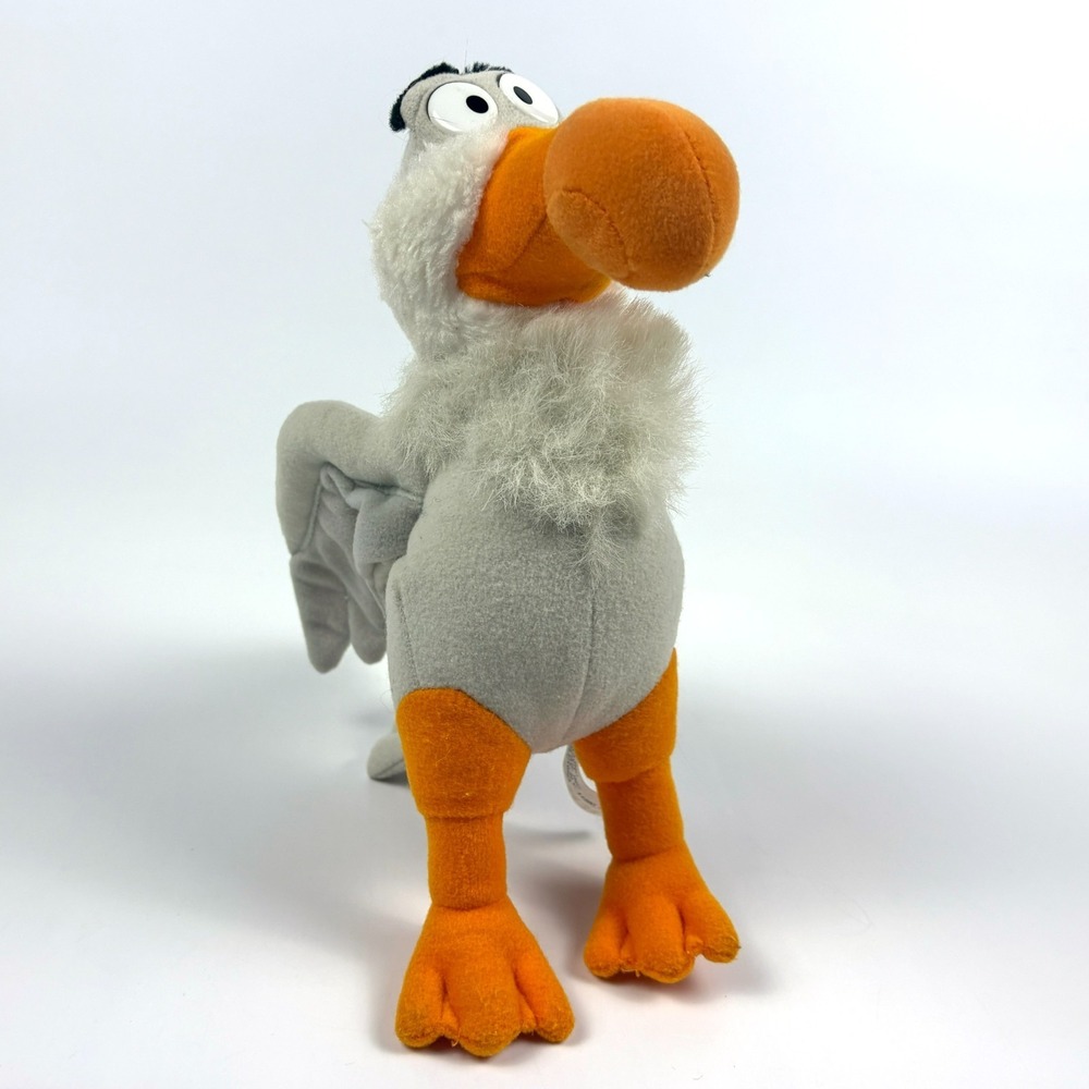 VTG 1990 Disney The Little Mermaid Scuttle Plush Stuffed Animal White Orange SEE
